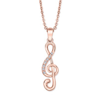 Halskette Mozart Notenschlüssel RG