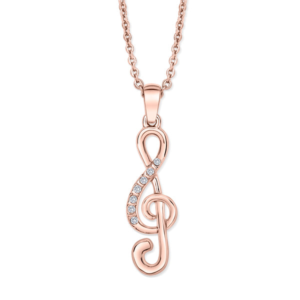Halskette Mozart Notenschlüssel RG