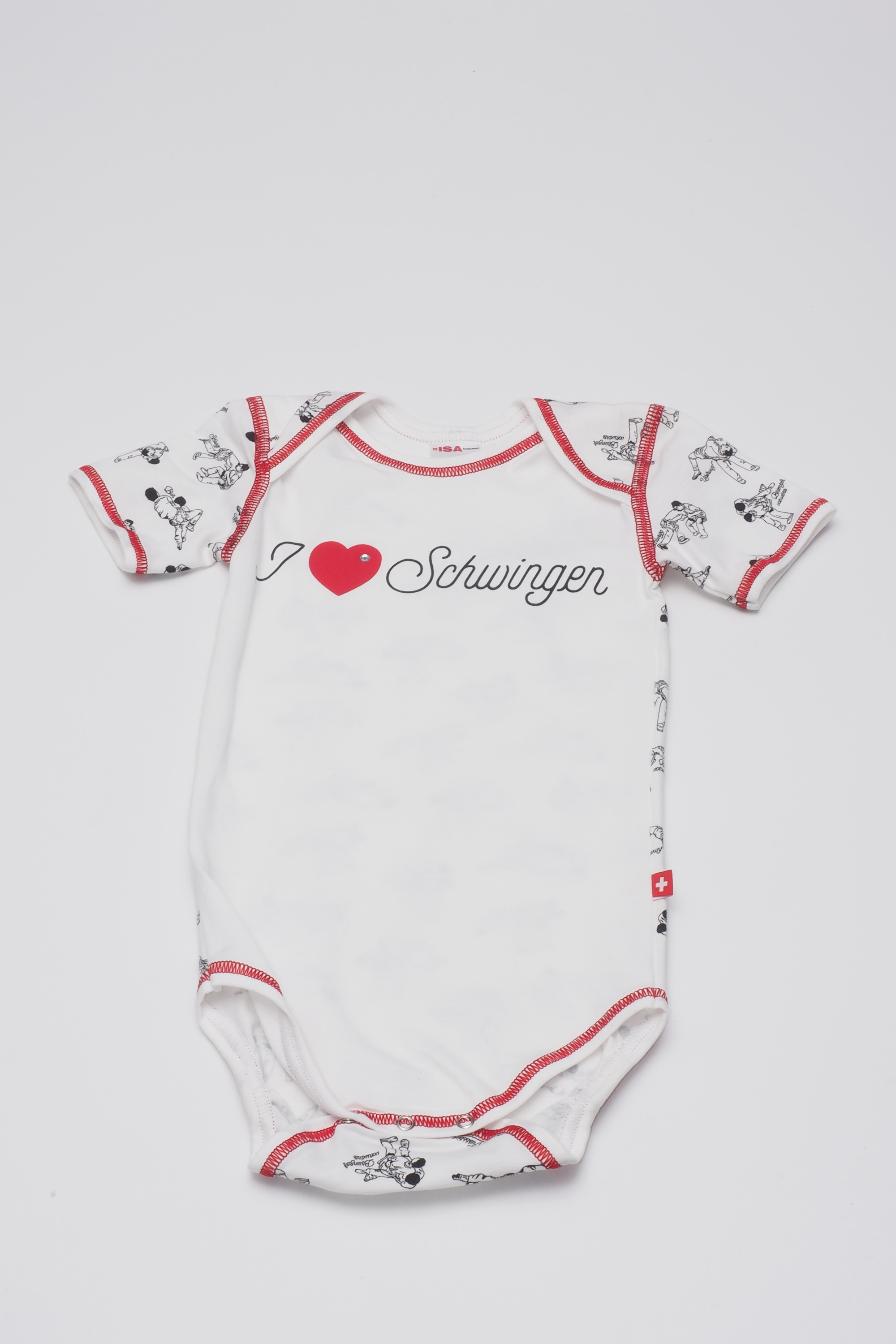 Body kurzarm "I ❤ Schwingen"